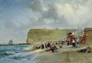 Reifröcke am Strand, Fecamp, 1871
